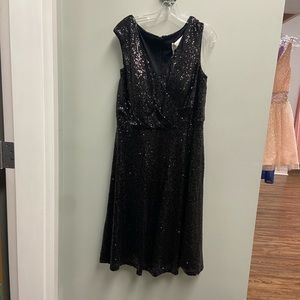 Sydney’s Closet Black Fully Sequin short Dress